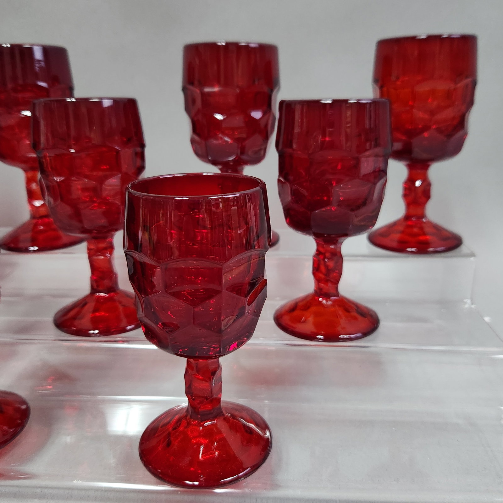 Viking Georgian Ruby Red Goblets - 3