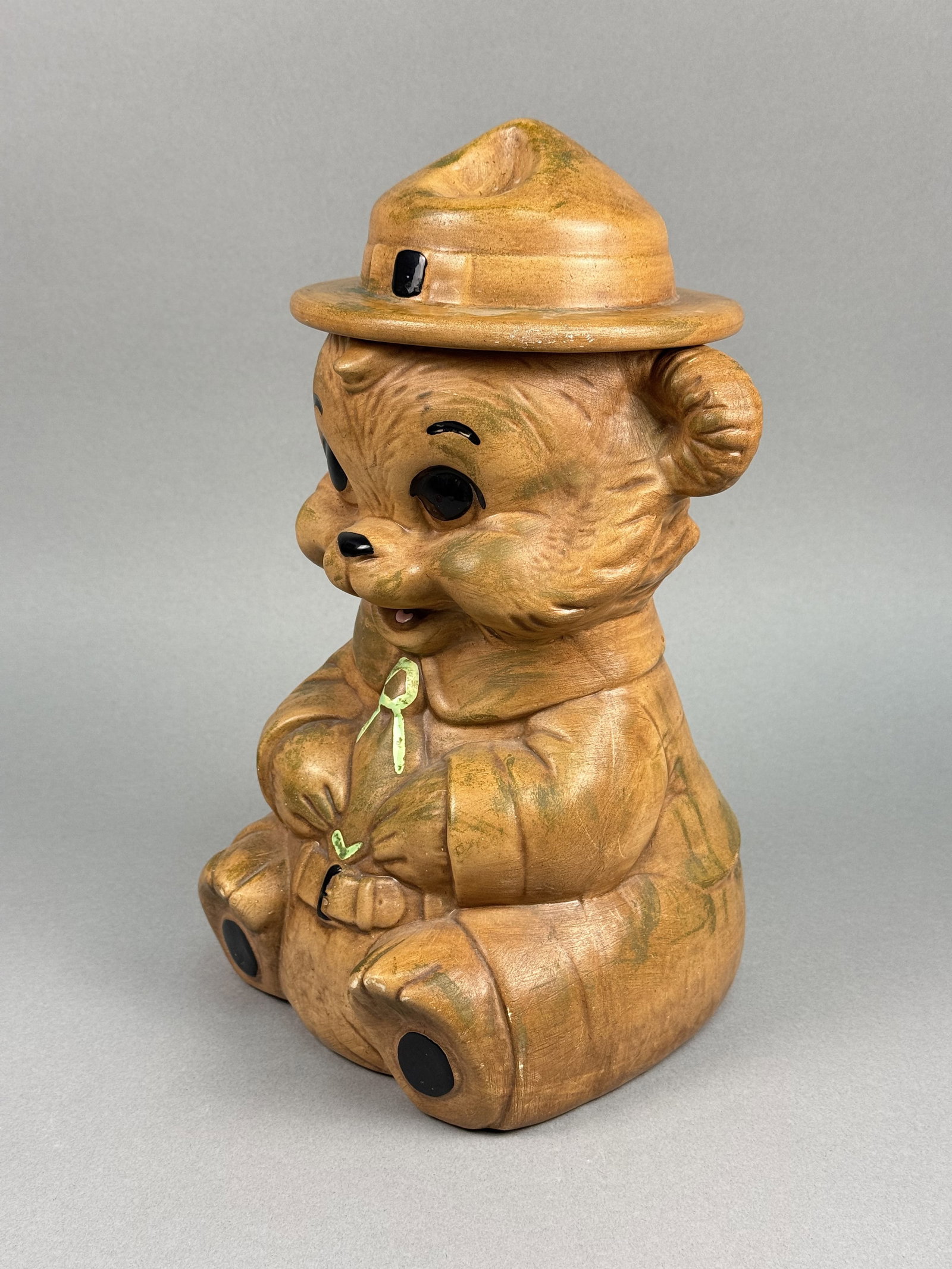 Winton Ceramic Ranger Bear Cookie Jar - 3