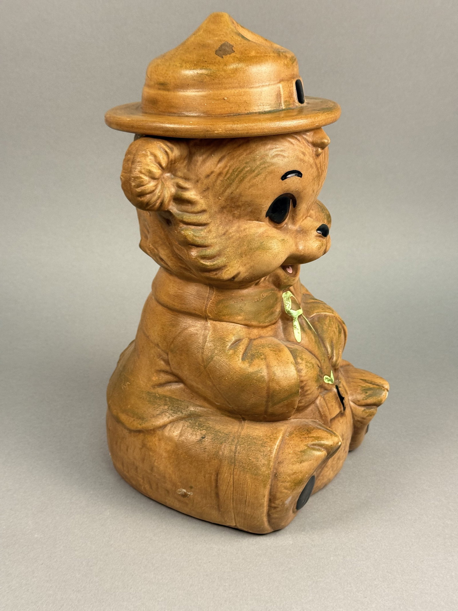Winton Ceramic Ranger Bear Cookie Jar - 8