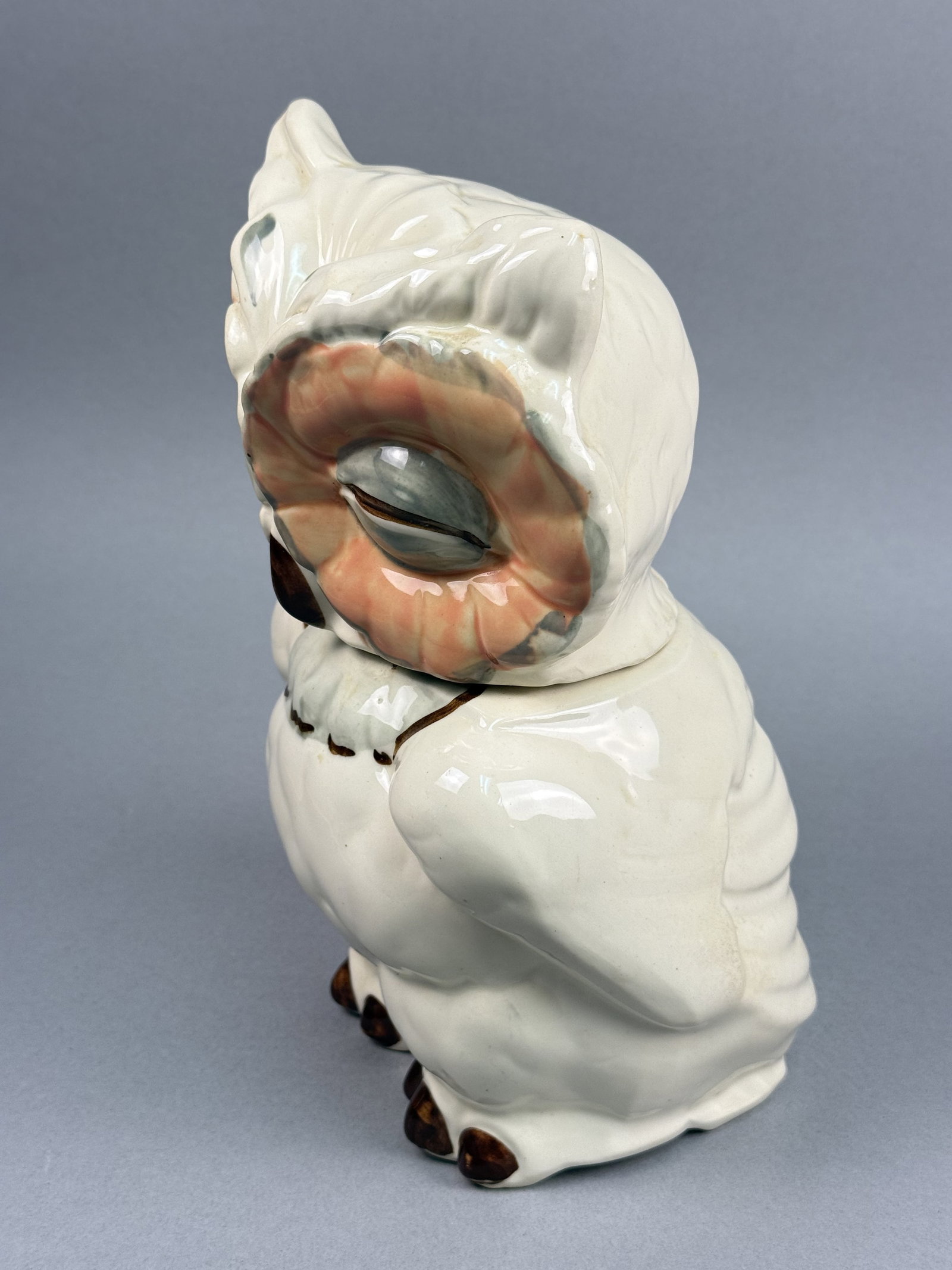USA Earthenware Winking Owl Cookie Jar - 2