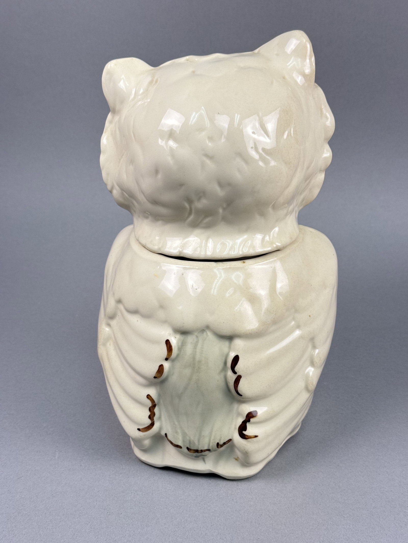 USA Earthenware Winking Owl Cookie Jar - 4