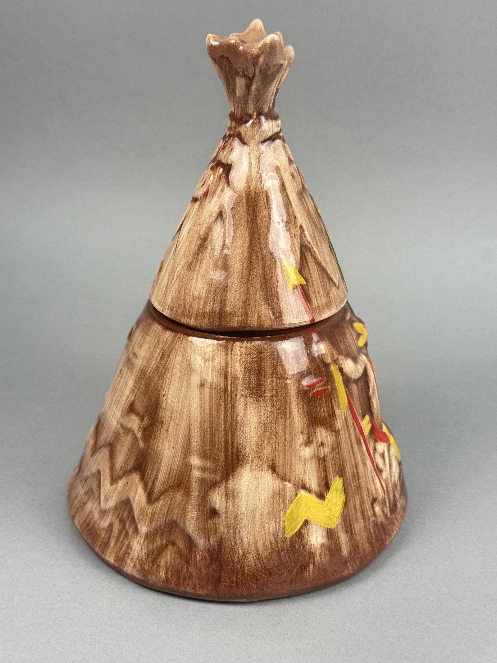 McCoy Glazed Ceramic Teepee Cookie Jar - 2