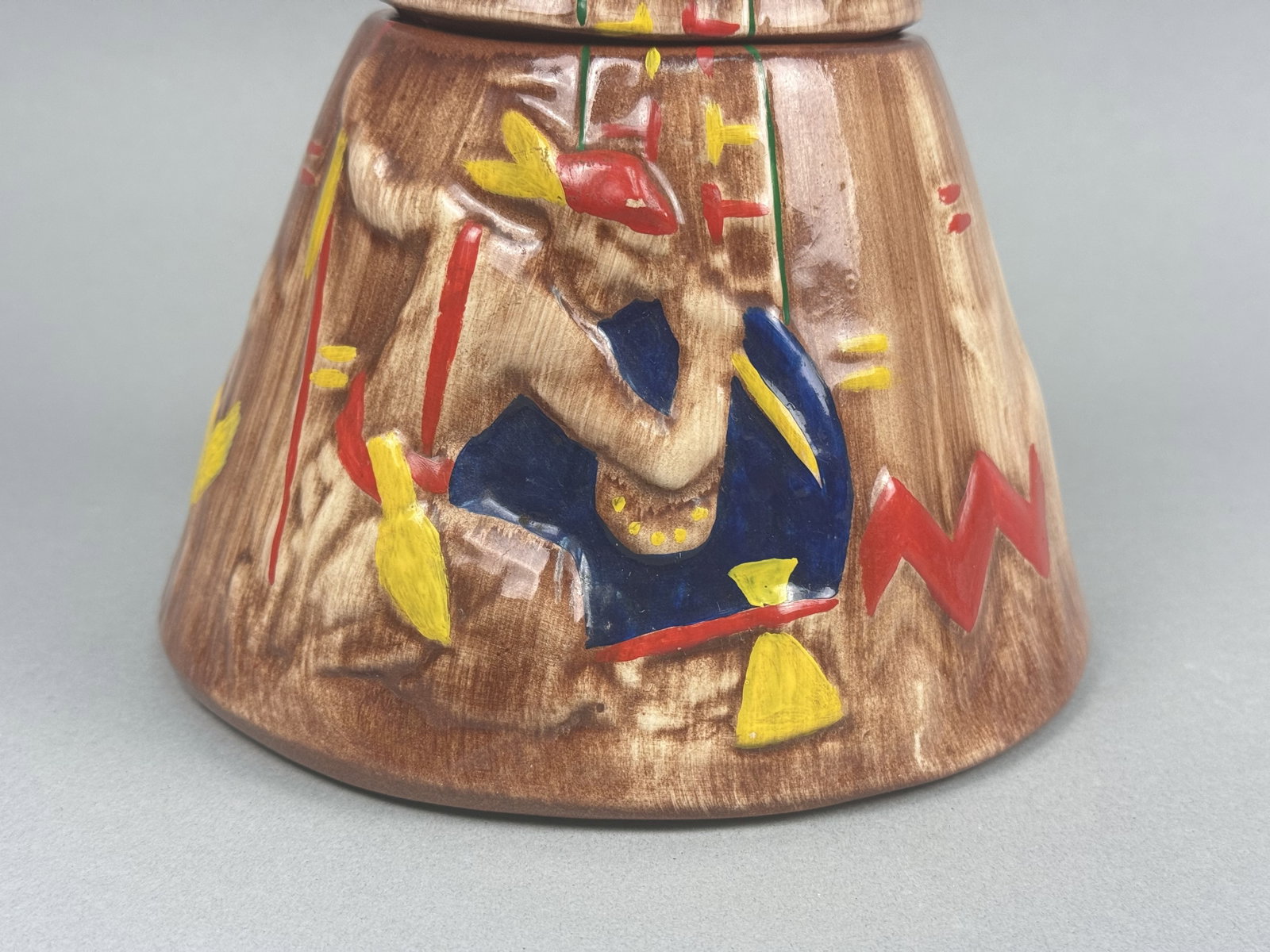 McCoy Glazed Ceramic Teepee Cookie Jar - 4