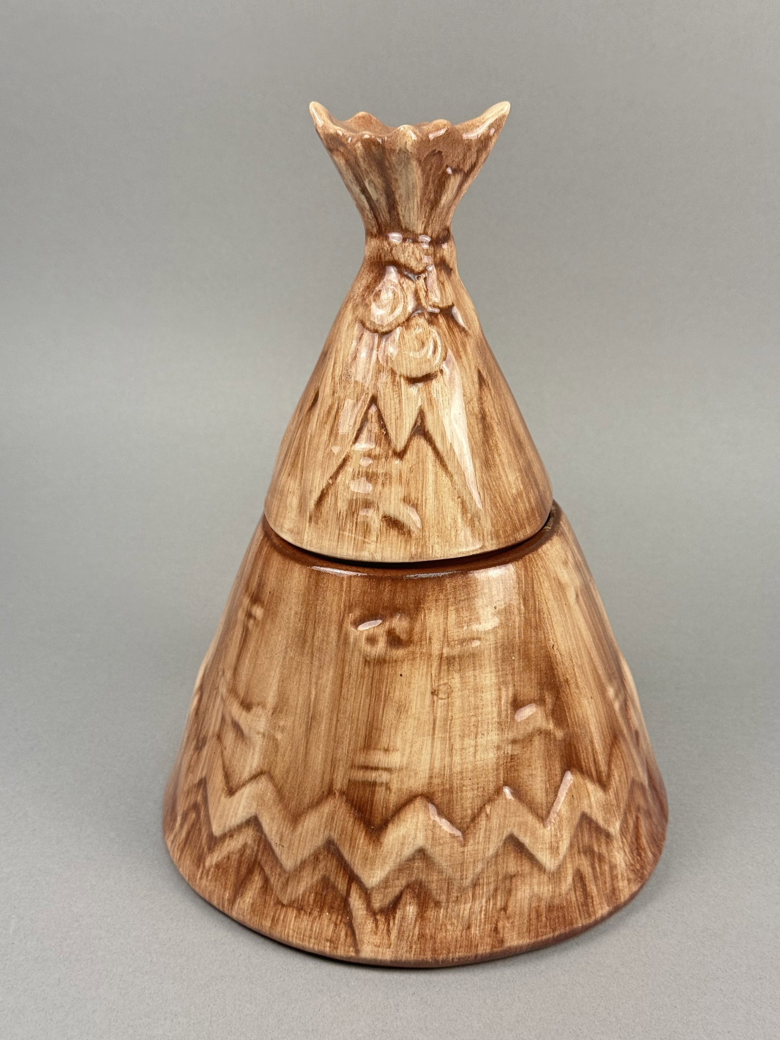 McCoy Glazed Ceramic Teepee Cookie Jar - 6