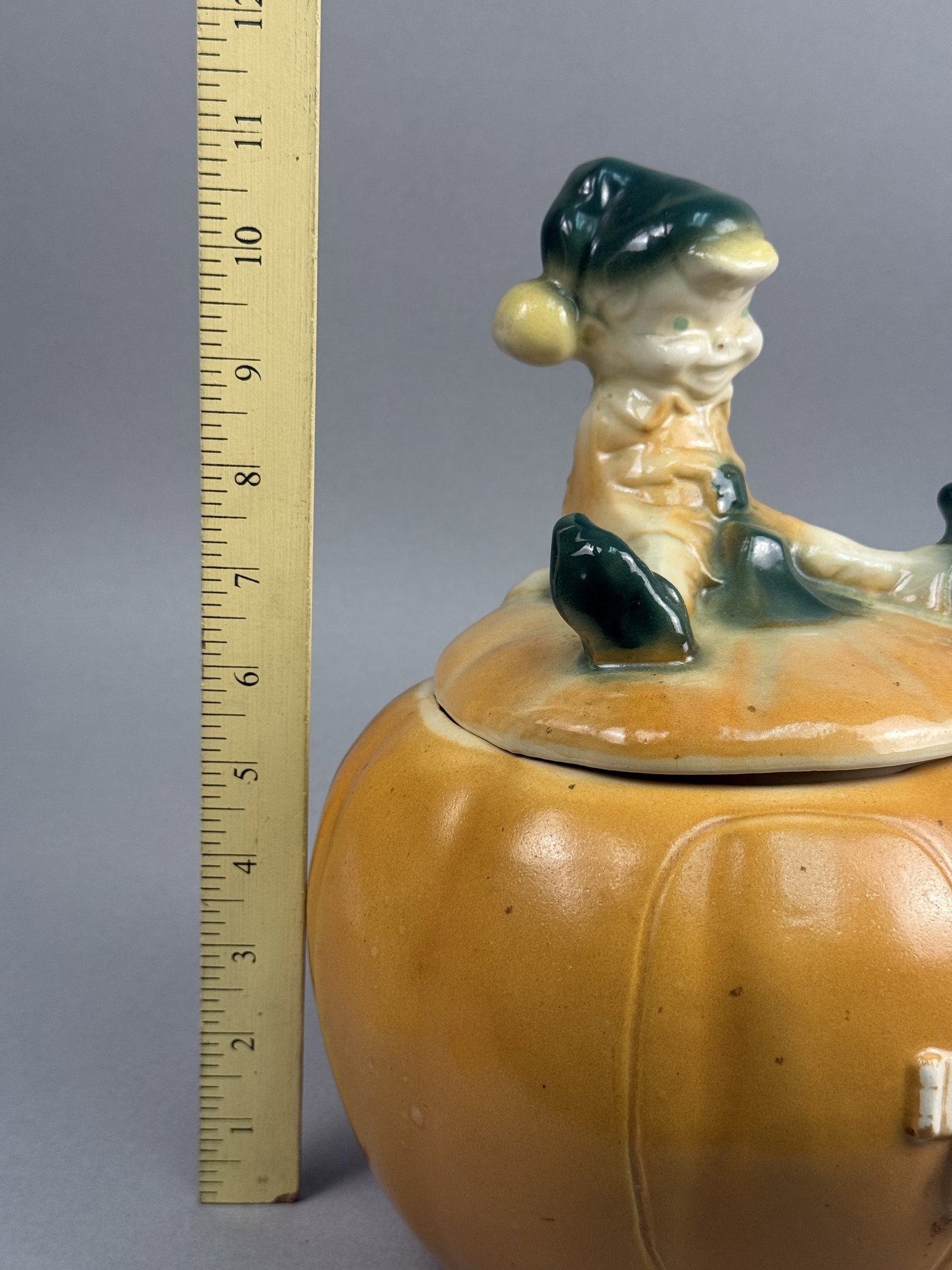 Ceramic Pumpkin Eater Cookie Jar - 10