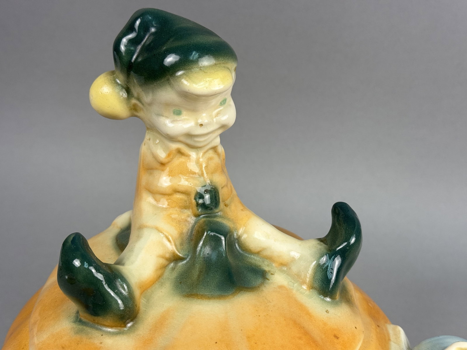 Ceramic Pumpkin Eater Cookie Jar - 3