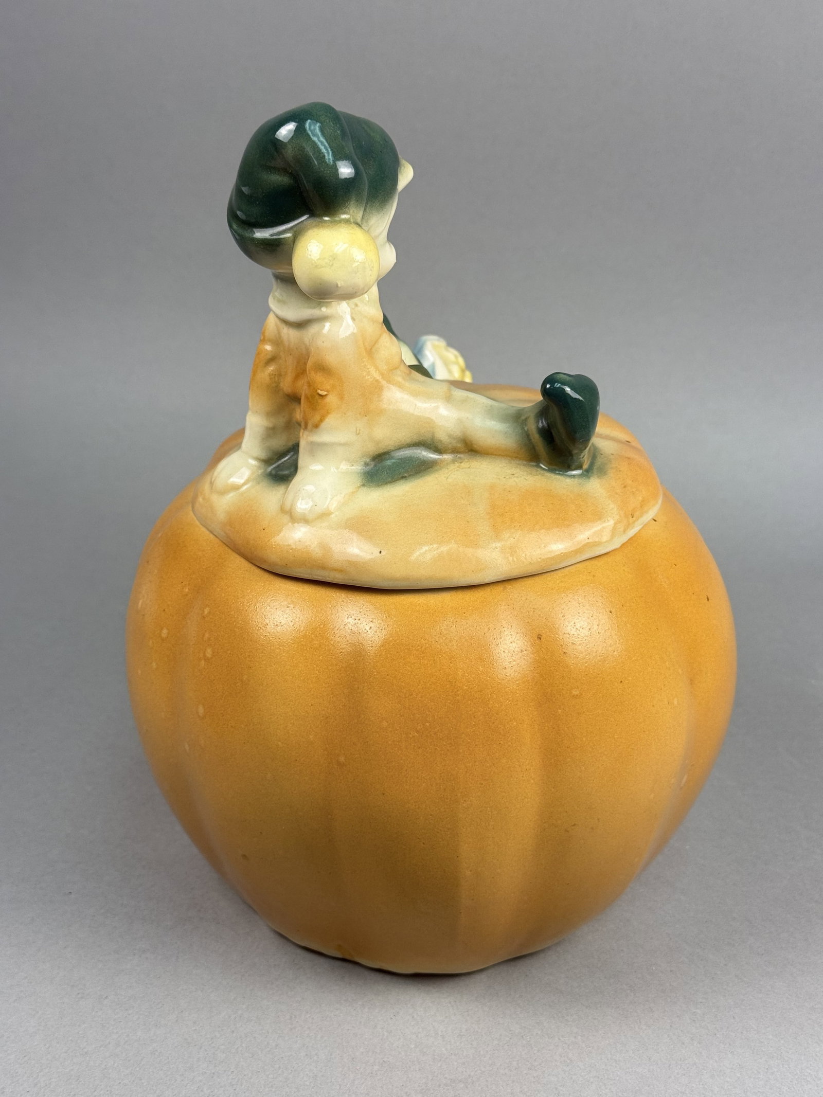 Ceramic Pumpkin Eater Cookie Jar - 4