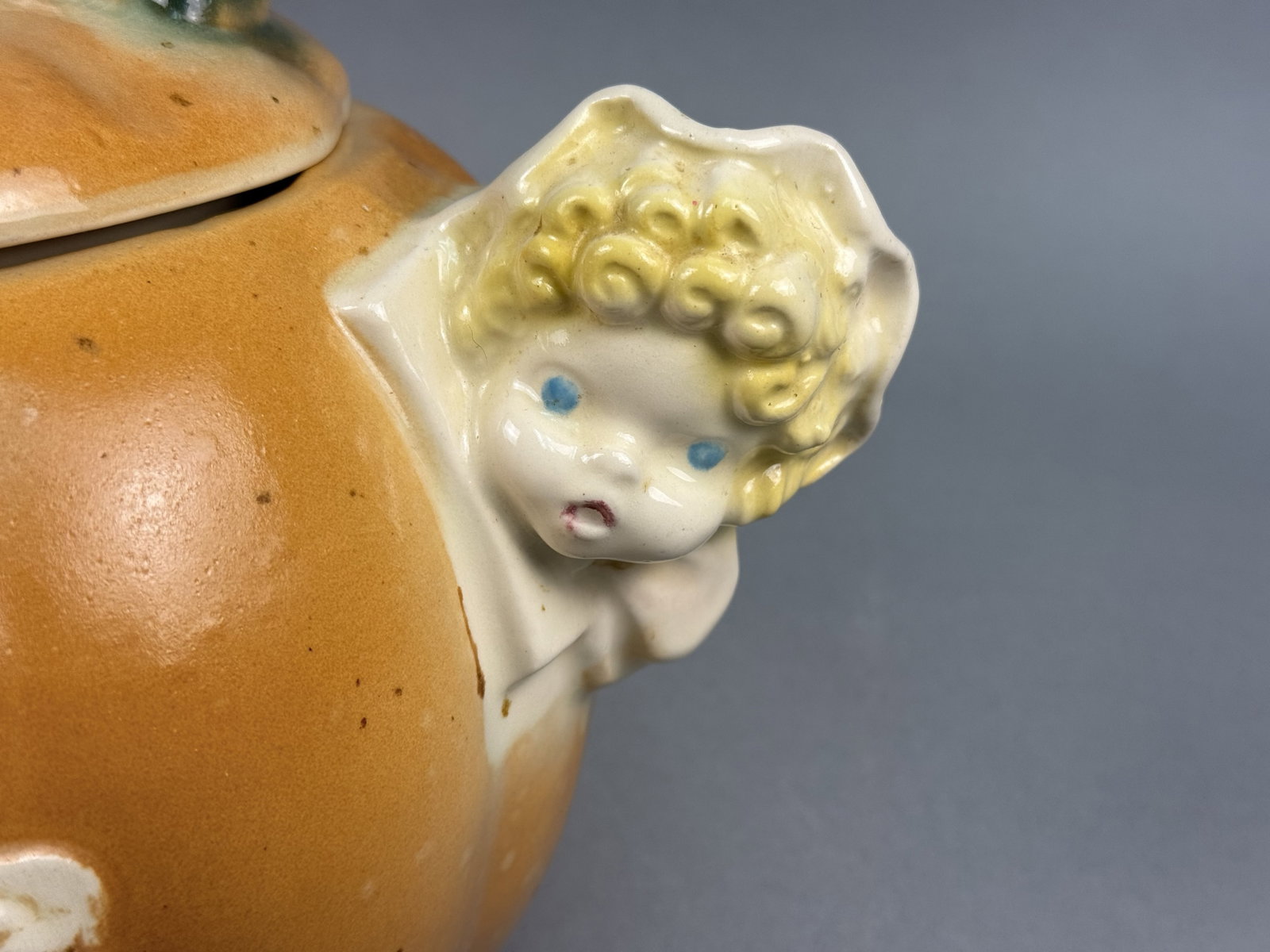 Ceramic Pumpkin Eater Cookie Jar - 7