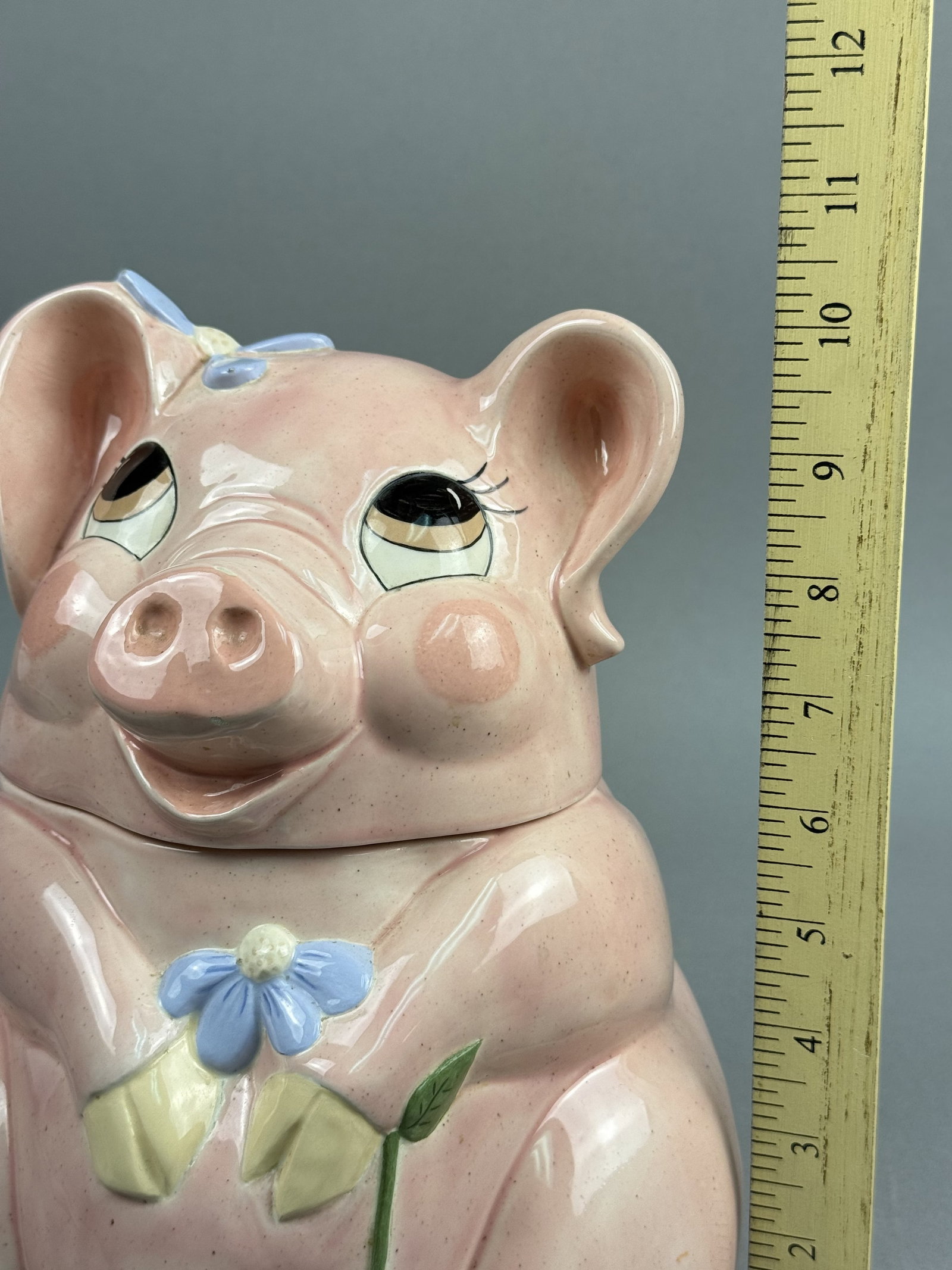 Dolly Ceramic Pig Cookie Jar - 8