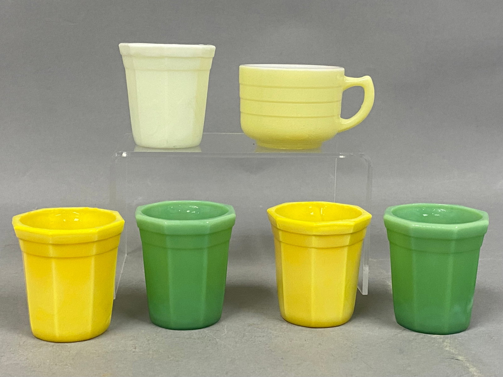 Opaque Pressed Glass Toy Tableware - 5