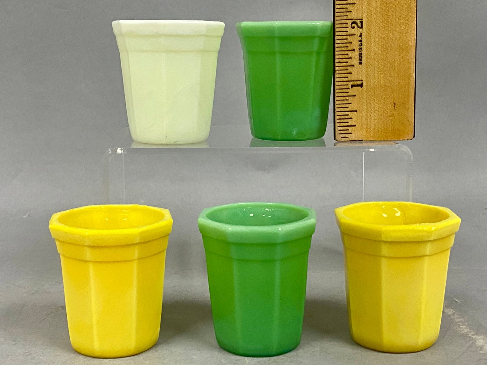 Opaque Pressed Glass Toy Tableware - 8