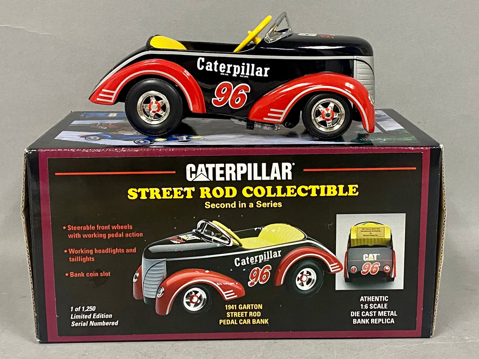 Norscot Caterpillar Diecast Pedal Car Bank (1 of 7)