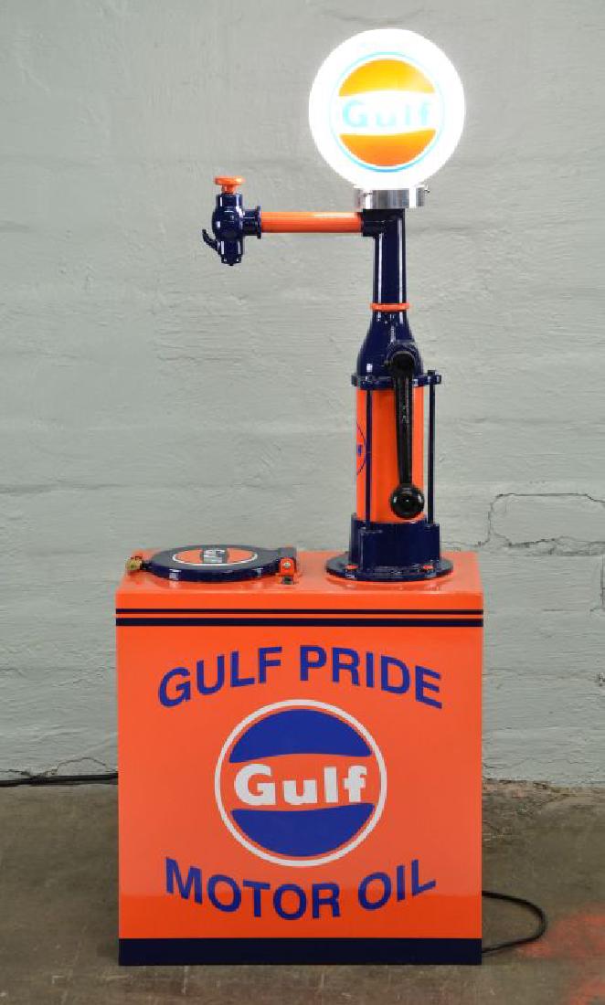 Vintage Rare Small Gulf Pride Motor Oil Lubester Fully