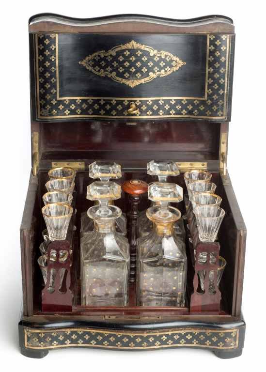 RARE Antique Tantalus Baccarat Crystal Liquor Decanter