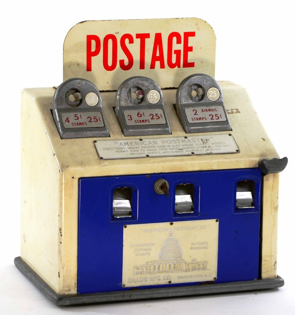 Dillon Mfg Co Counter US Postage Stamp Vending Machine Jan 01, 2015