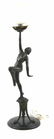 Lovely Art Nouveau Nude Figural Lamp w/ Glass Globe - 3