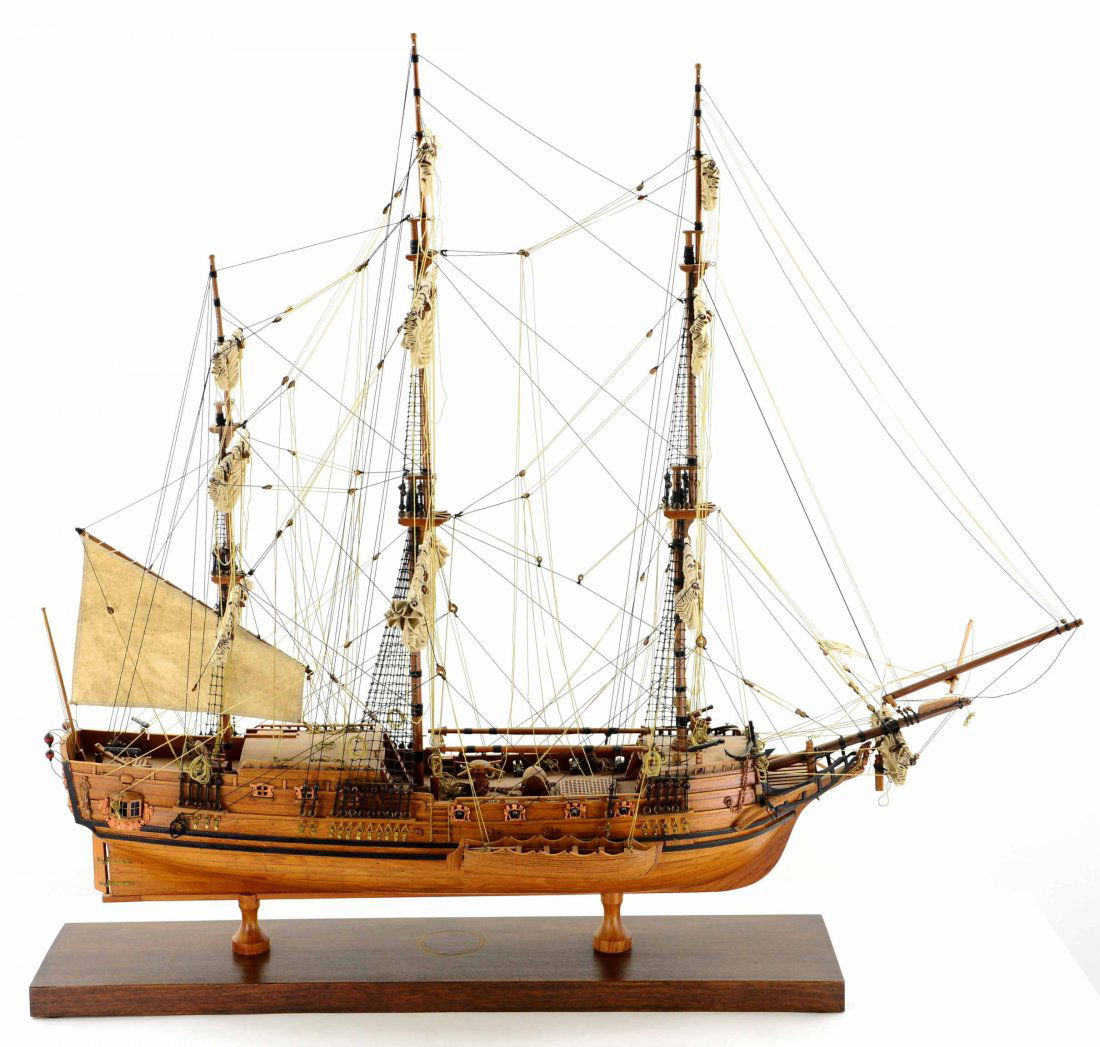 Vintage Hand Crafted European First Rate Ship Model (1 of 10)
