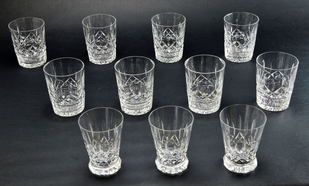 Set of 11 Waterford Crystal Lismore Juice Glasses: This is a Nice Set of 11 Waterford Crystal Lismore Juice and Cocktail Glasses. The 8 juice glasses measure approximately 4-3/8” and the 3 cocktails measure 4-5/16”. This set is in wonderful condit