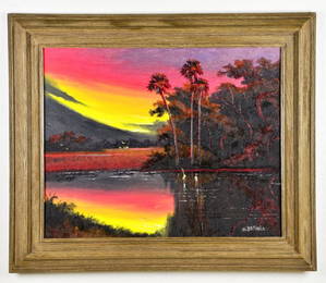 Oil on Board, by, Willie Daniels, Florida Landscape