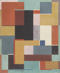 Manlio Rho ((Como 1901 – 1957): Untitled, 1936 Oil on board 43,5 x 35,8 cmSignature and date Provenance: Private collection