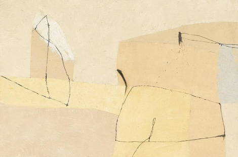 Tommaso Cascella (Rom/Roma 1951): Concava d'eco, 2000; Mixed media on wood, 99.5 x 150 cmsignature, title and date on the backProvenance: private collection