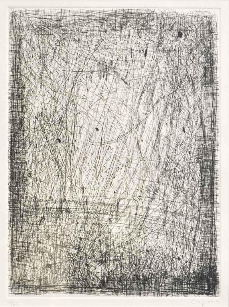 Antonio Corpora (Tunis/Tunisi 1909 - Rom/Roma 2004): Untitled;etching, 44 x 32 cm (plate), in cornice Signature autografa and numbering (13/45)