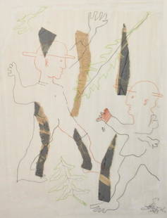 Oswald Oberhuber (Meran/Merano 1931 – Wien/Vienna 2020): Ohne Titel, 1981;Mischtechnik auf Papier, 55,5 x 41 cm, gerahmt Signiert u. datiert