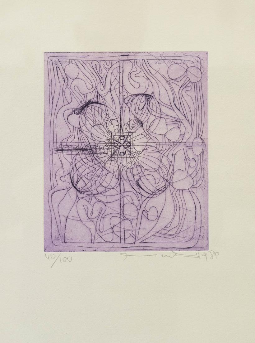 Hermann Nitsch (Wien/Vienna 1938 - Mistelnach an der Zaya 2022): Untitled, 1989; Litography on paper, 41,5 x 32 (sheet), 20 x 16 cm (plate) Signed, dated and numbering (40/100) Provenance: Private collection