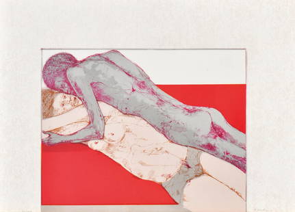 Erotica, 1971;Lithografie, 50,5 x 70 cm, gerahmt Handsigniert, datiert u. nummeriert (30/100) Belli: Erotica, 1971;Lithografie, 50,5 x 70 cm, gerahmt Handsigniert, datiert u. nummeriert (30/100) Belli Nr. 59