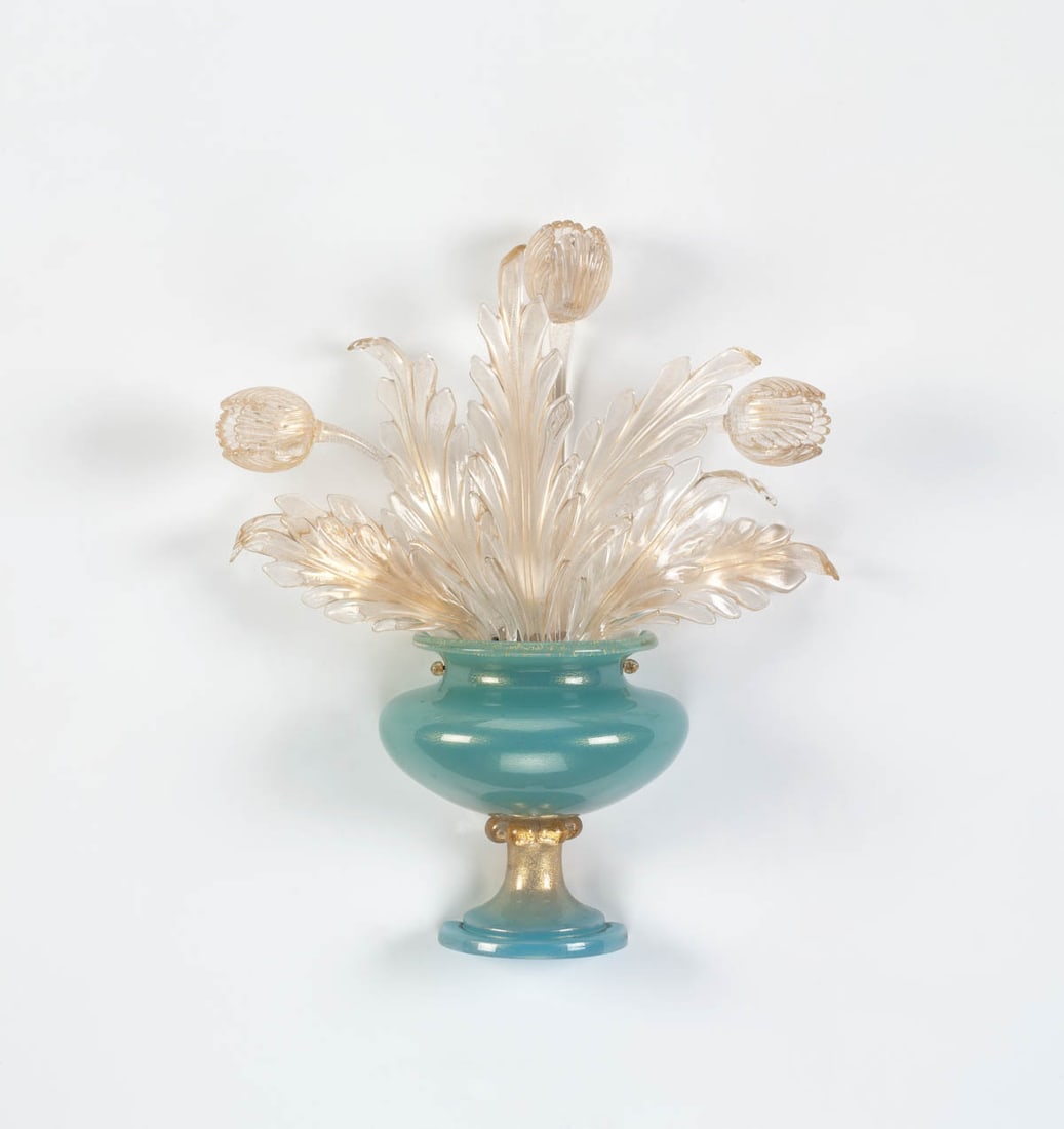 Two-light wall lamp Hotel Bristol Merano, 1953/54So-called "love nest", base made of (1 of 1)