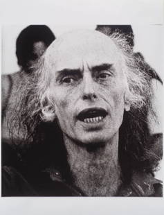 Emilio F. Simion: Portrait of Julian Beck, 1969B/W photograph by Emilio F. Simion, Milan, 42 x 29.5 cm. Stamped and signed "Emilio-F. Simion Milano" on the back.Provenance: Private collection.