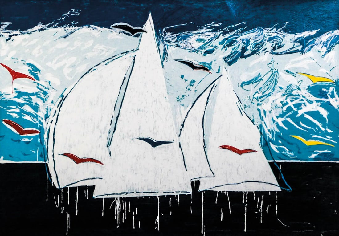 Mario Schifano (Homs 1934 - Rom/Roma 1998): Sails, 1996Silkscreen, 70 x 100 cmNumbered (12/100)Nummeriert (12/100)