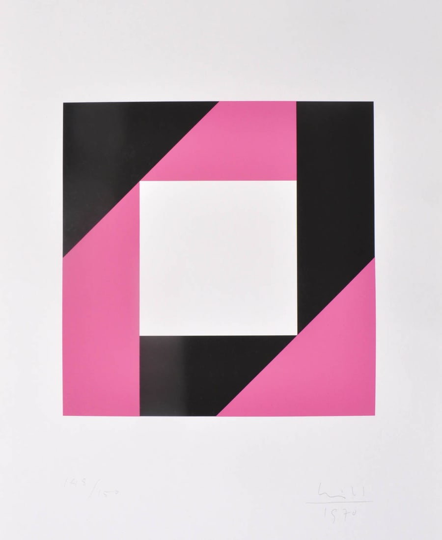 Max Bill (Winterthur 1908 - Berlin/Berlino 1994): Untitled, 1970Col. lithograph on paper, 70 x 50 cmSignature, date and numbering (148/150)Provenance: private collection