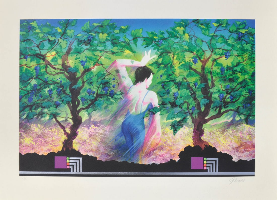Piero Gialardi (Turin/Torino 1942 - 2023): Inverosimile, 1990; Folder containing 3 color lithographs out of 5, each54.5 x 75.5 cm, Edition "Stamperia Carini di SanGiovanni Valdarno". Edition consisting of 5 color plates,each printed in ninety-