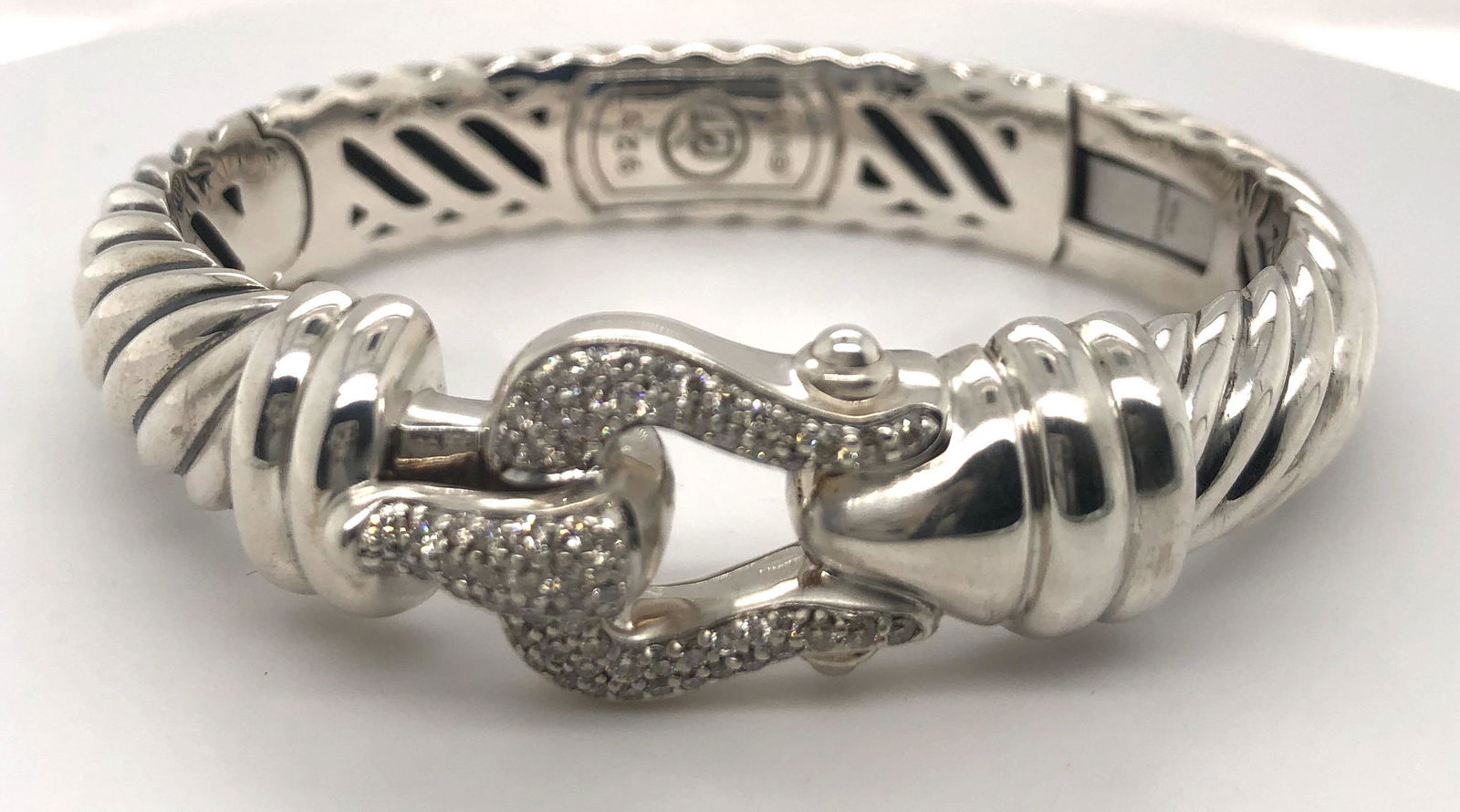 David Yurman Diamond Cable Collection Buckle Bracelet (1 of 3)