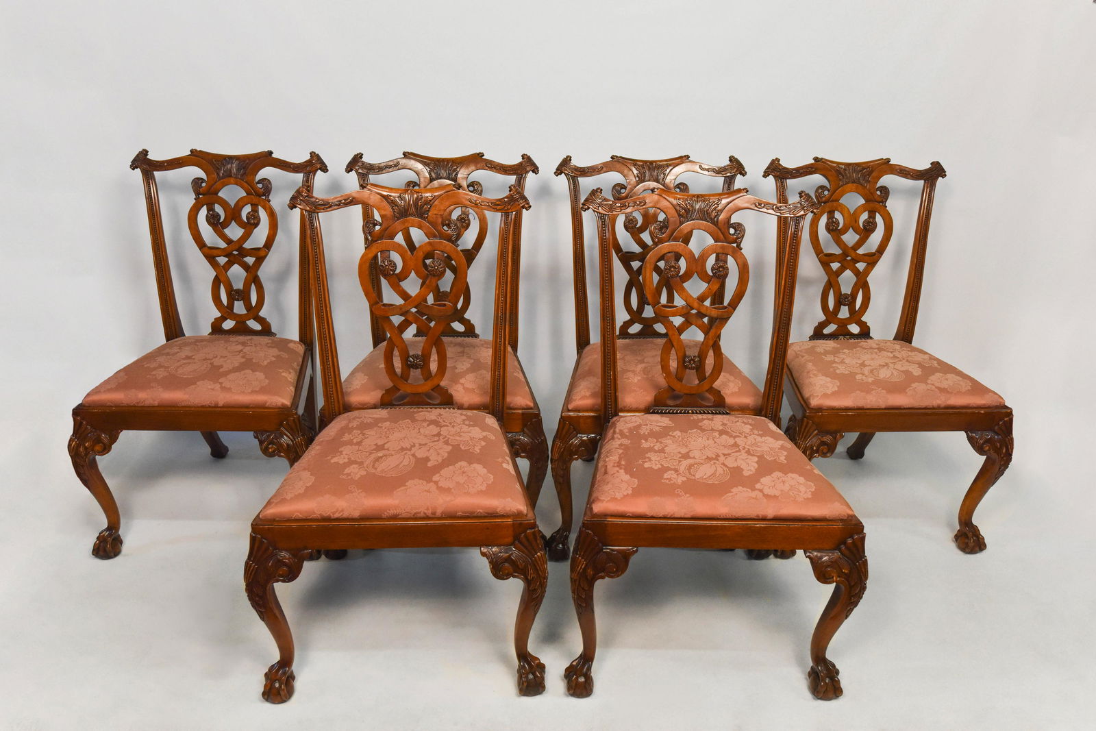 2oth Century Set of 6 Chippendale Style Chairs (1 of 7)