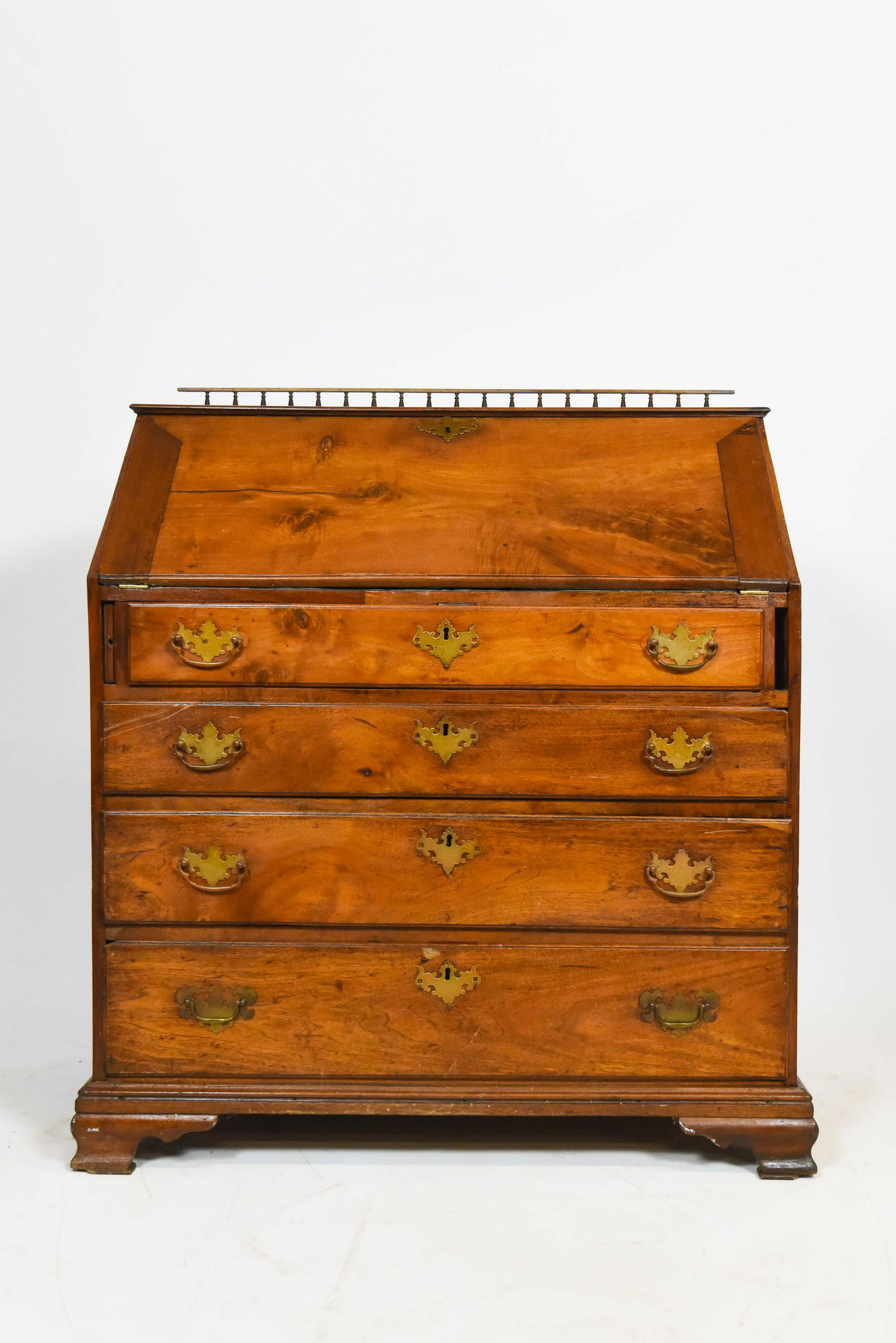 Early American Drop Front Bureau Chest Slant Front Desk (1 of 5)