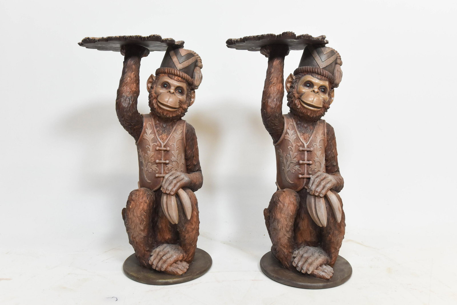 Toscano Moroccan Monkey Butler Pedestal Sculptural (1 of 5)