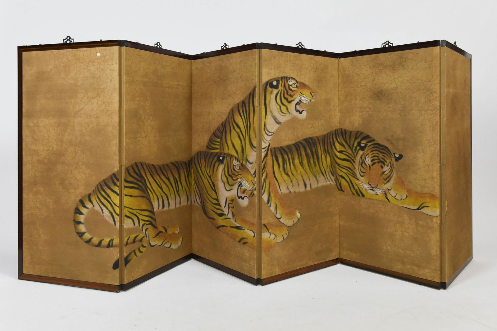 Asian 6-Panel Bengal Tiger Byobu Folding Room Divider (1 of 5)