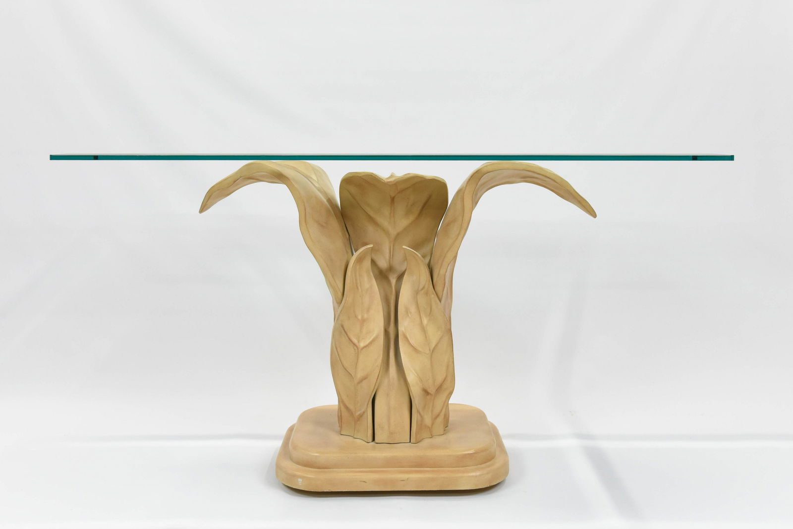 1960 Hollywood Regency Palm Leaf Console Table with (1 of 6)