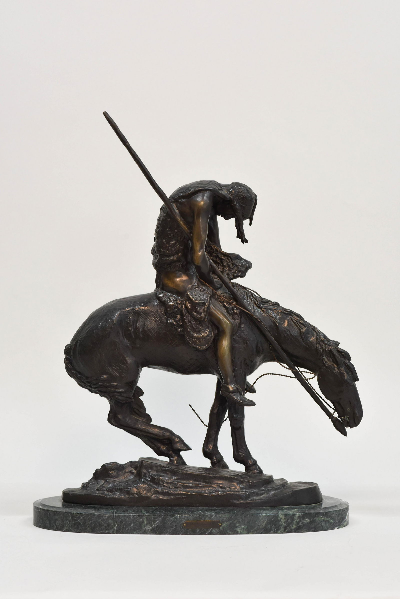 J.E. Fraser Bronze Cast Sculpture on Marble “End (1 of 7)