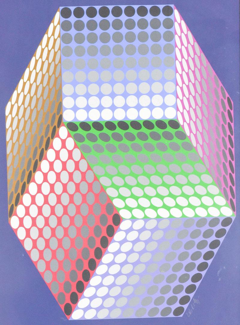 Original Victor Vasarely Togonne 2987 Lithograph (1 of 5)