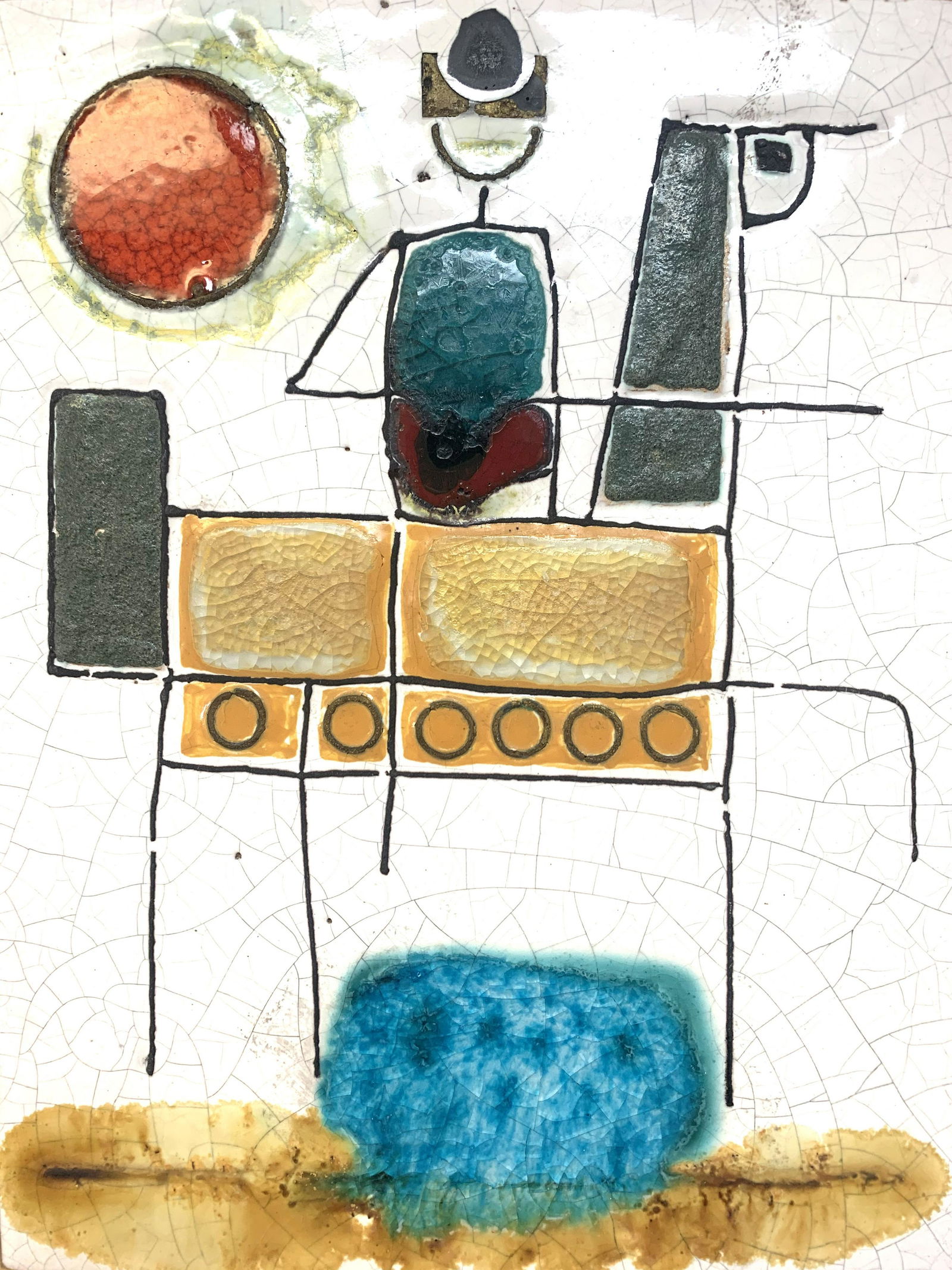 Janaki Viktor 1960s Art Pottery Tile Plaque (1 of 3)