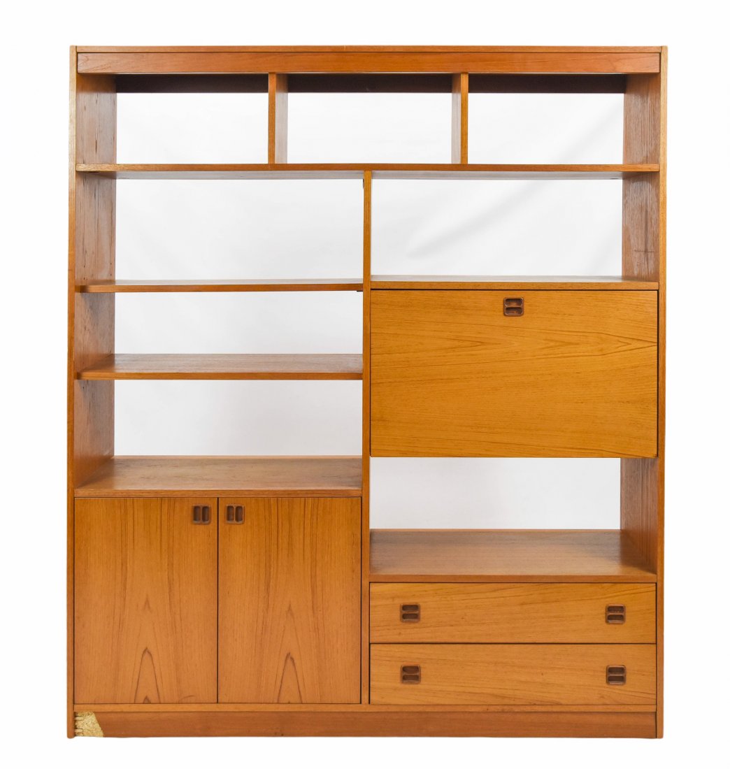 Veneered plywood and solid base Modular shelf unit (1 of 4)