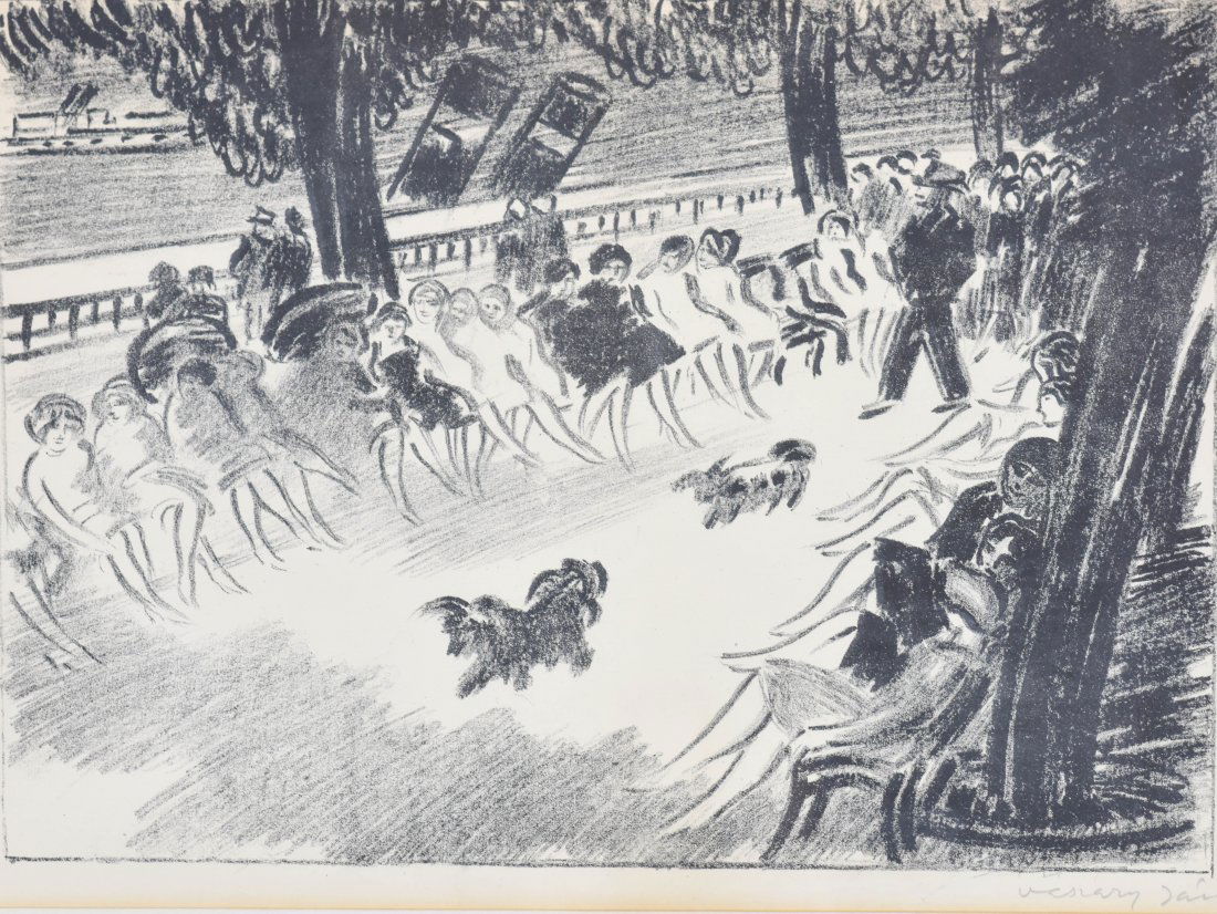 Janos Vaszary Preliminary Charcoal Drawing Signed (1 of 4)