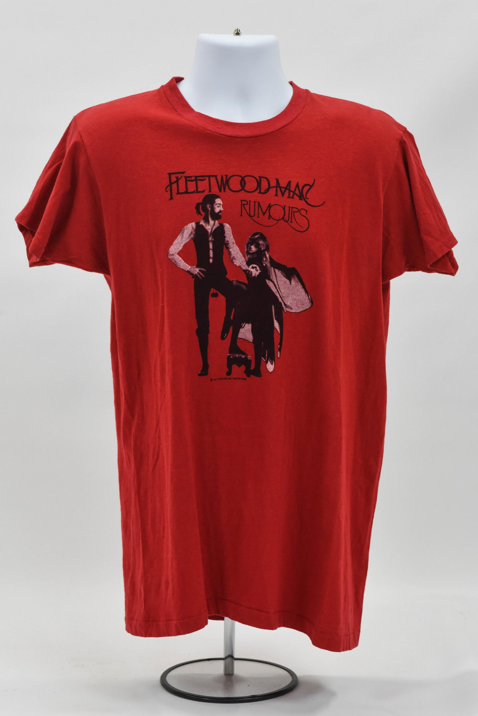 Original Vintage Fleetwood Mac Concert Tour T-Shirt: Original Vintage 1977 Fleetwood Mac Concert Tour T-Shirt Size XL in Red by Winterland Production