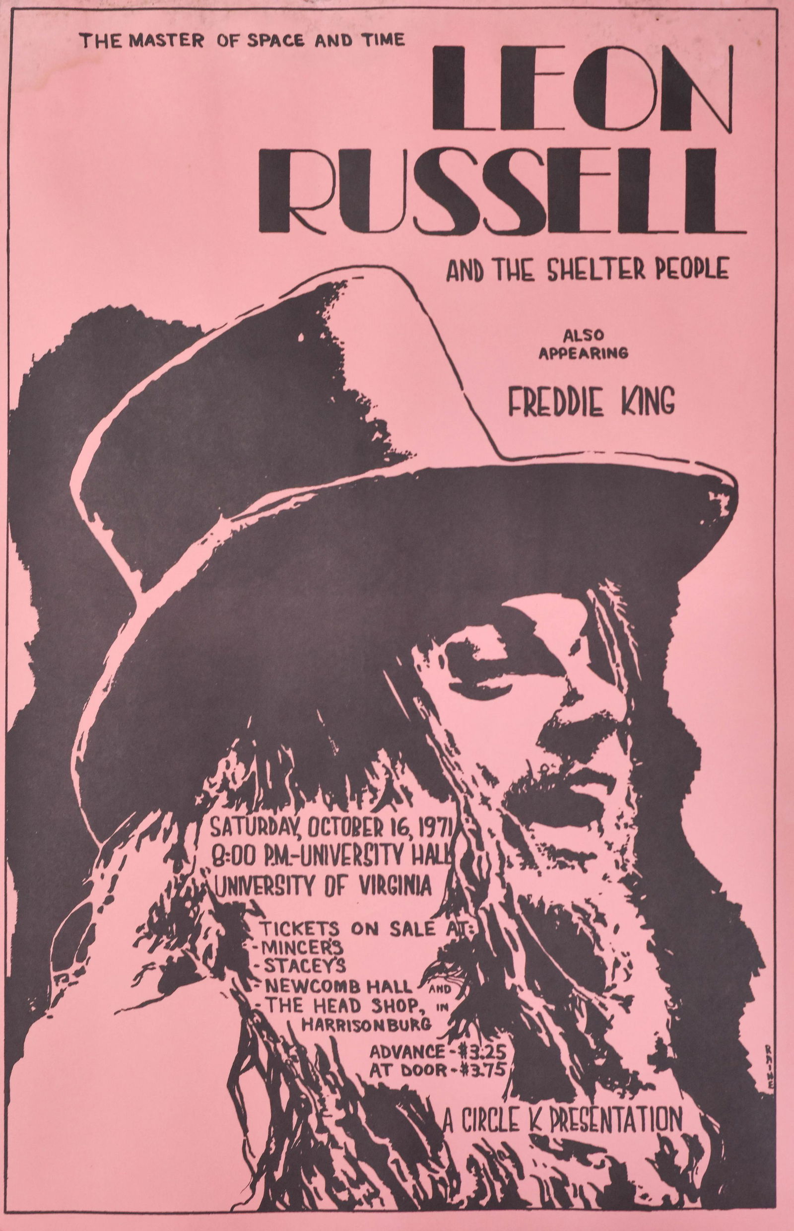 Handbill of Leon Russel & The Shelter People (1 of 3)