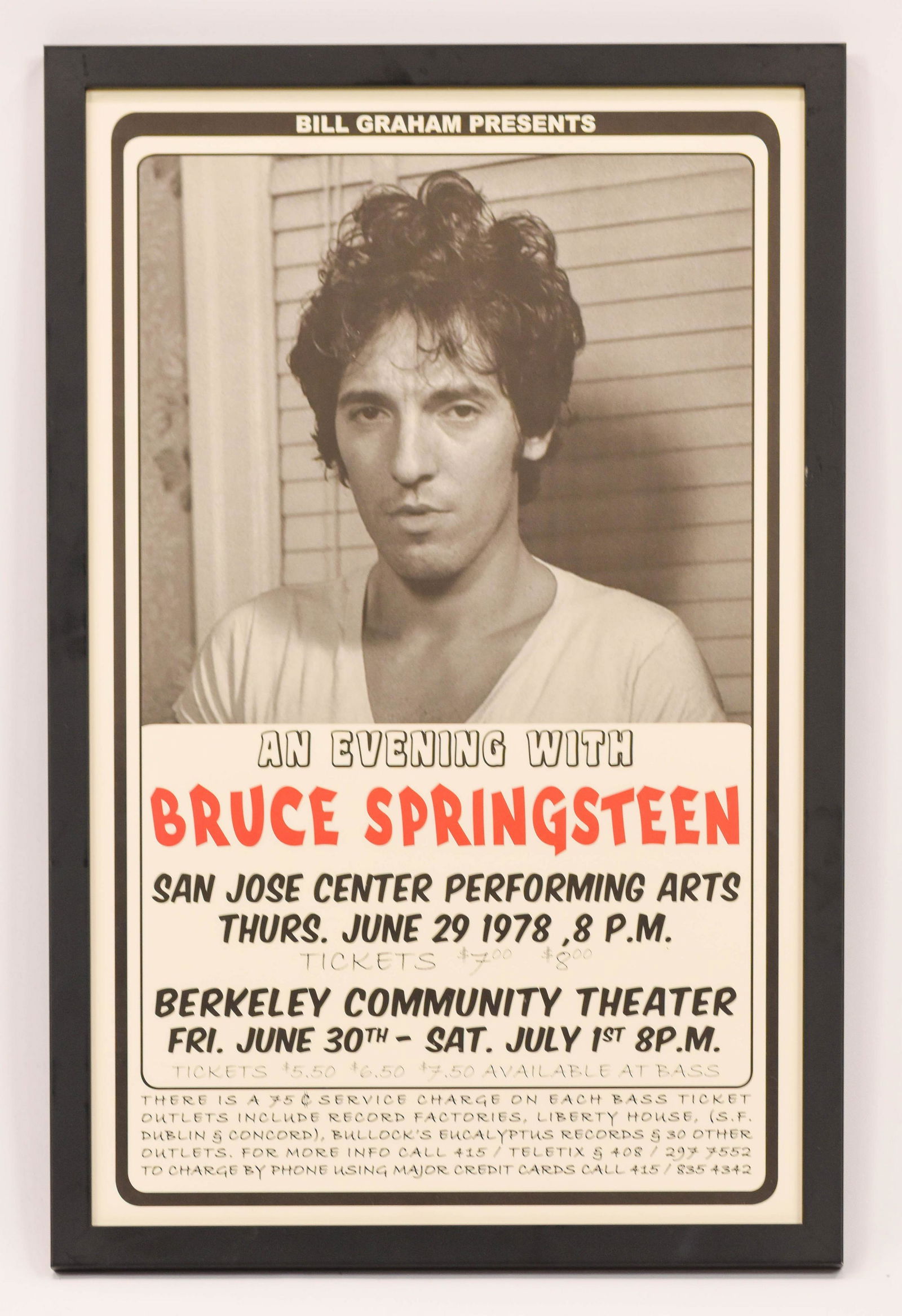 Framed 1978 Poster Bill Graham Presents an Evening with (1 of 6)