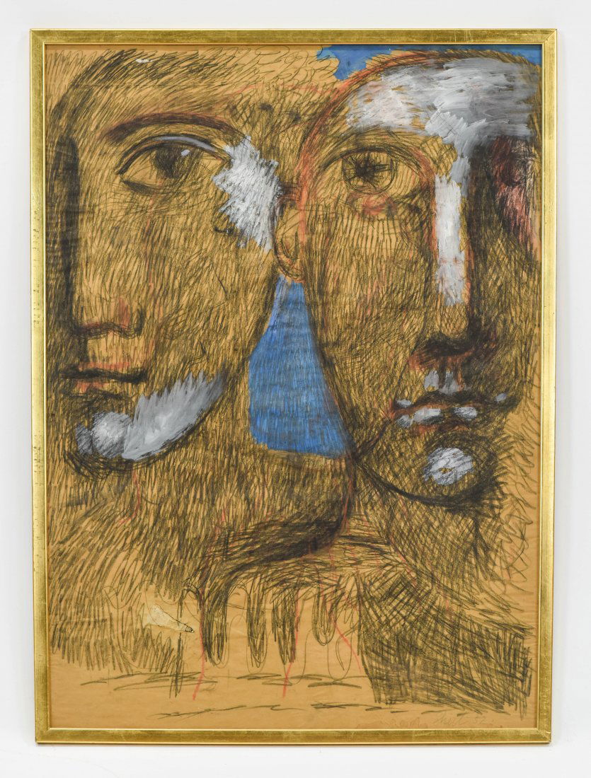 Peter Sheil Framed Mixed Media Art 1952 Signed (1 of 4)