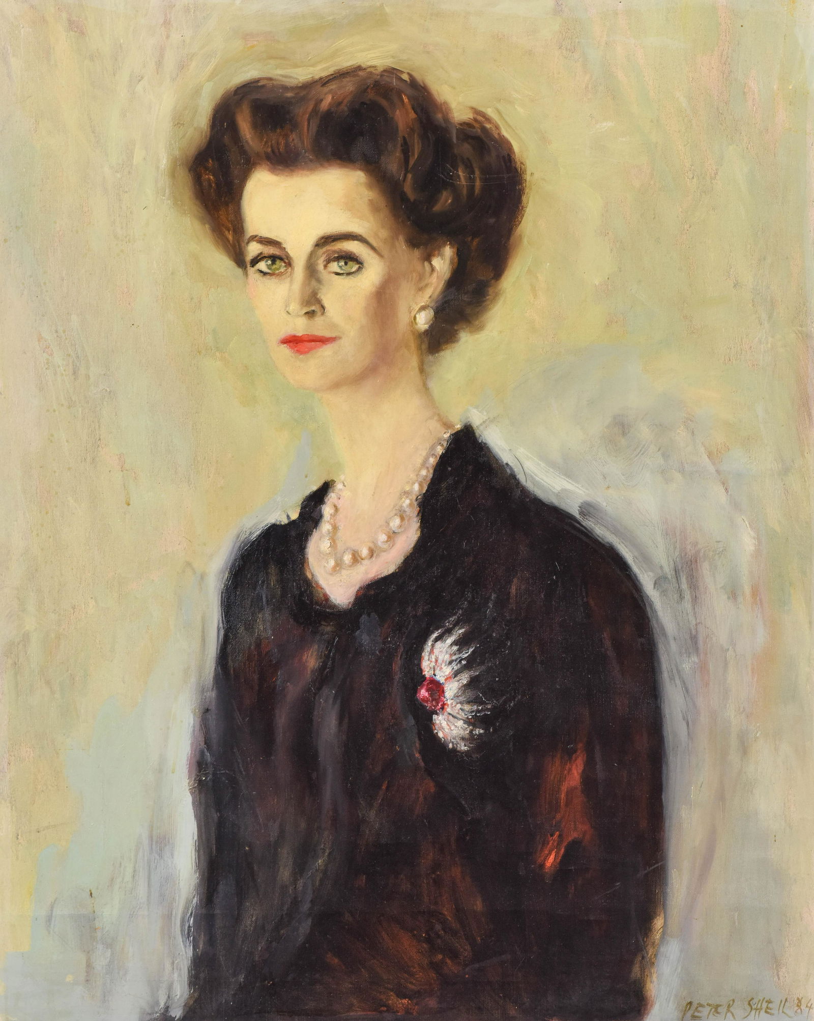 Peter Sheil Framed Portrait of Woman Painting Signed (1 of 4)